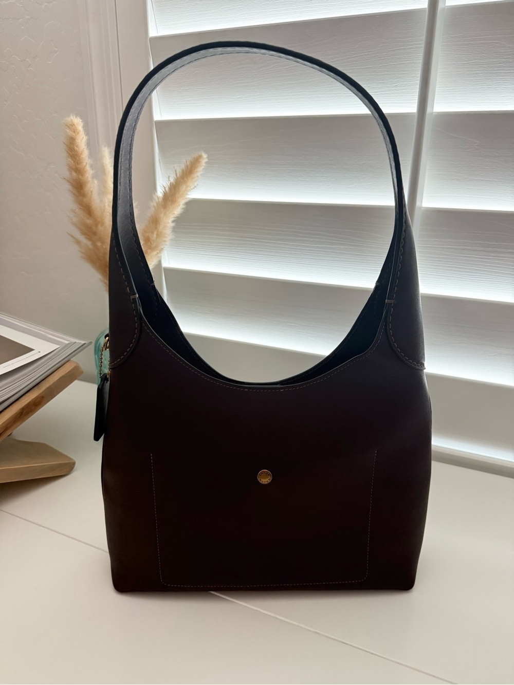 Coach Brown Brooklyn Shoulder Bag 28 - Picture 4 of 7